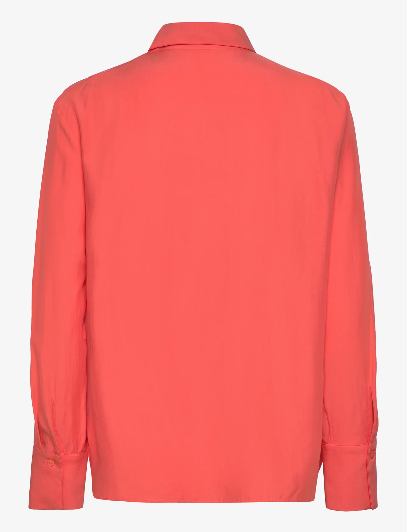 Mango - Lyocell fluid shirt - langærmede skjorter - bright red - 1