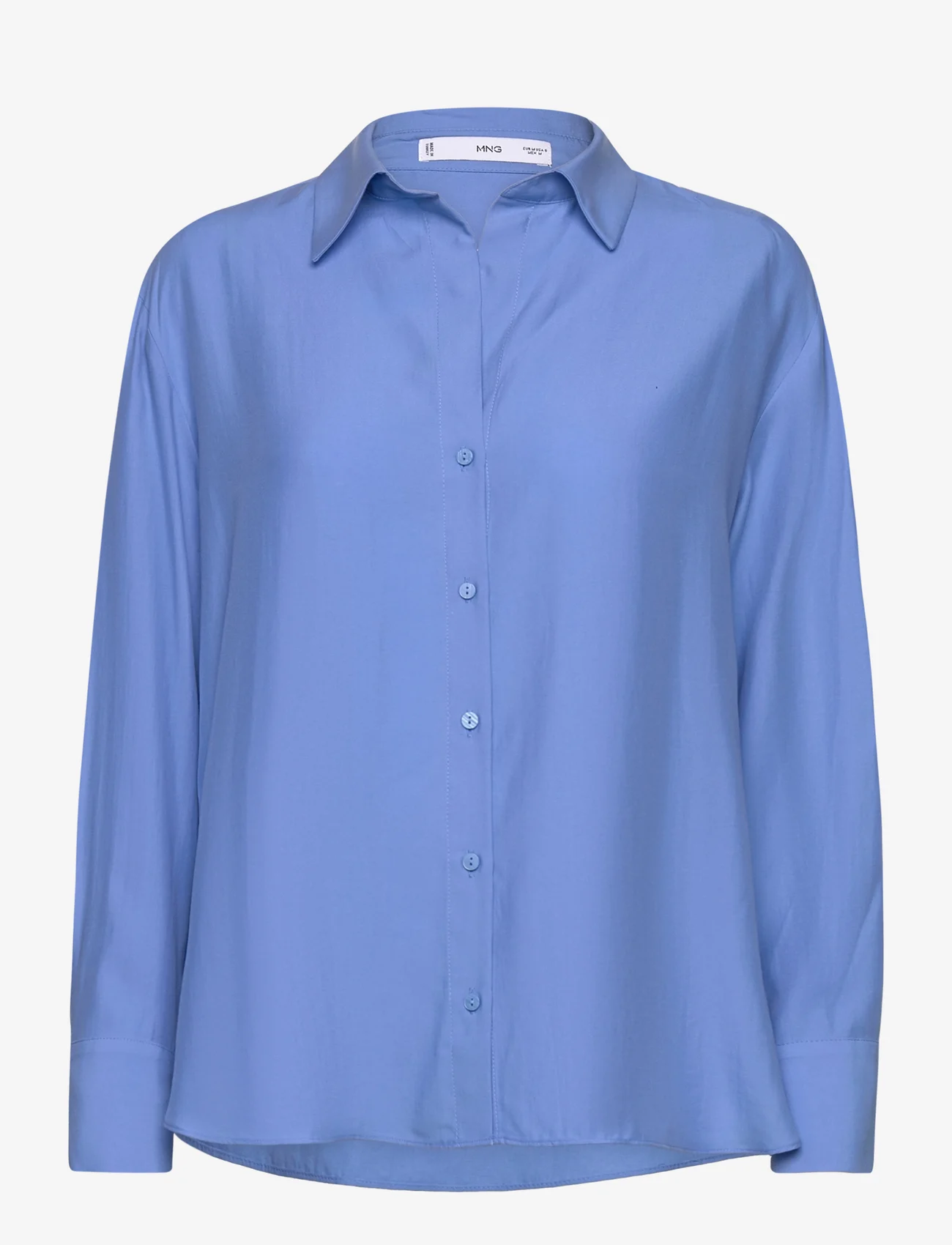Mango - Lyocell fluid shirt - langærmede skjorter - lt-pastel blue - 0