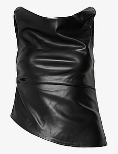 Leather-effect top, Mango