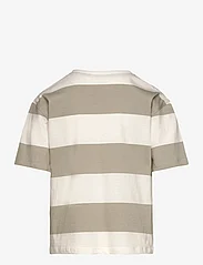 Mango - Printed striped T-shirt - kortærmede t-shirts - beige - khaki - 1
