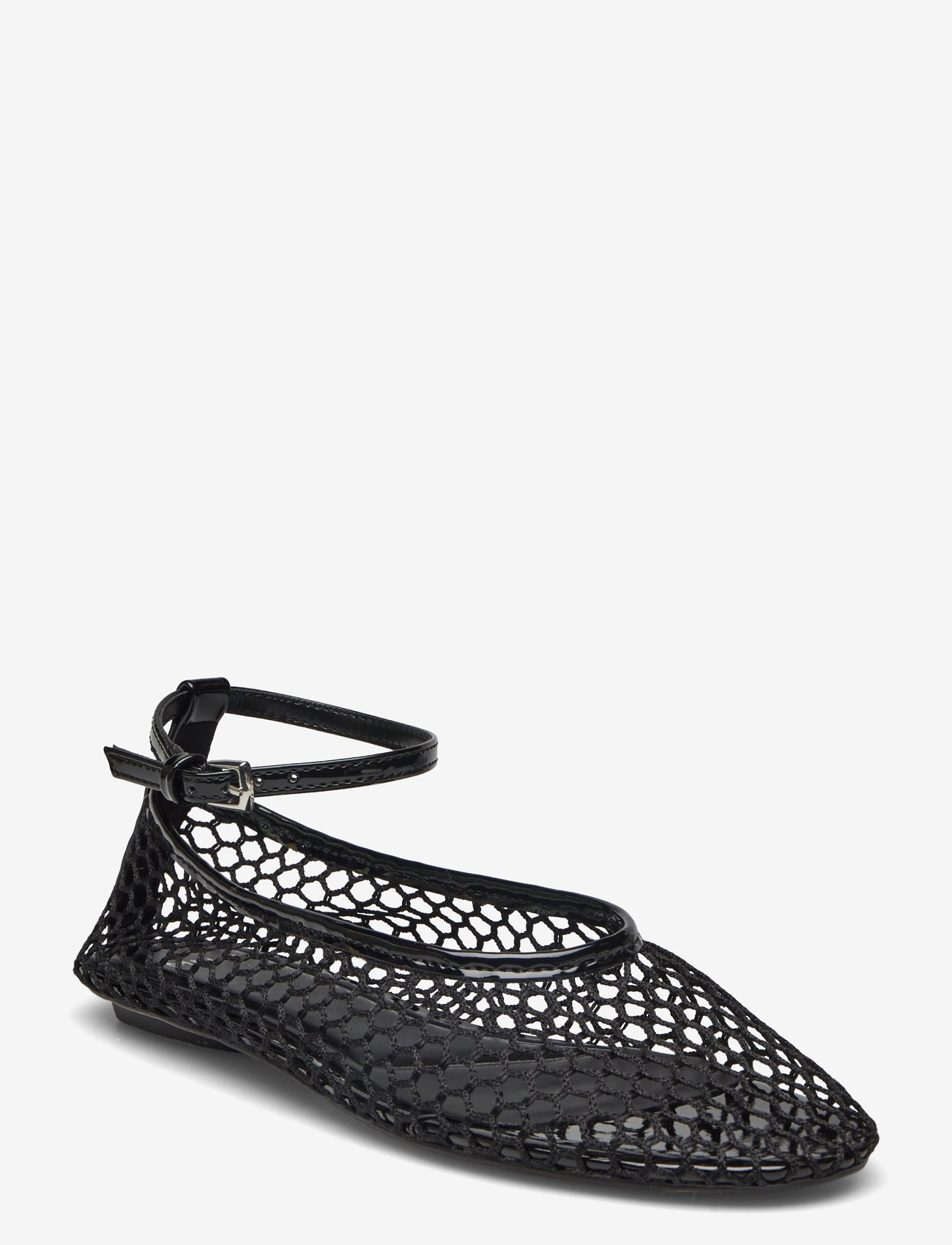 Mango - Ballet flats with mesh bracelet - kvinder - black - 0