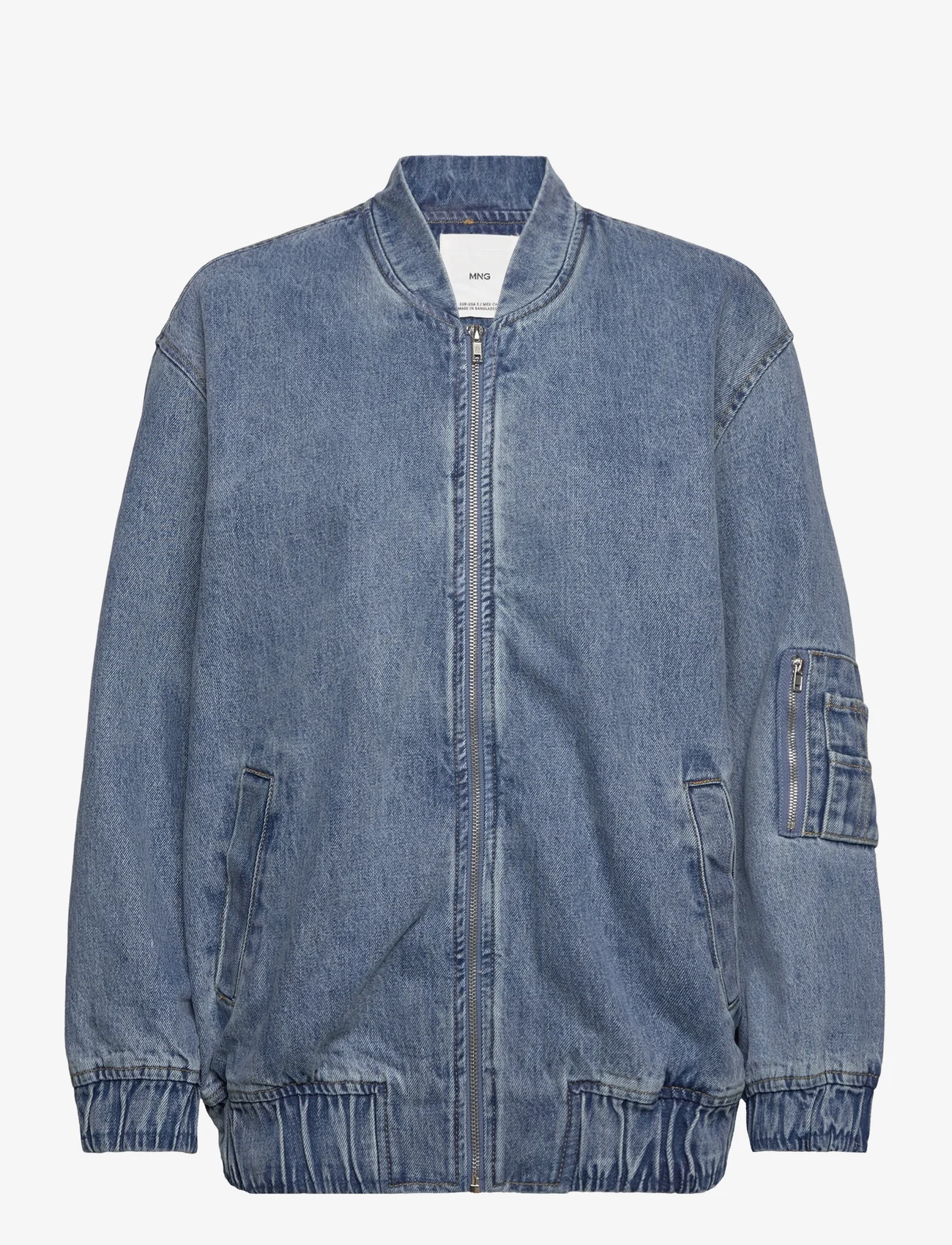 Mango - Denim bomber jacket - forårsjakker - open blue - 0