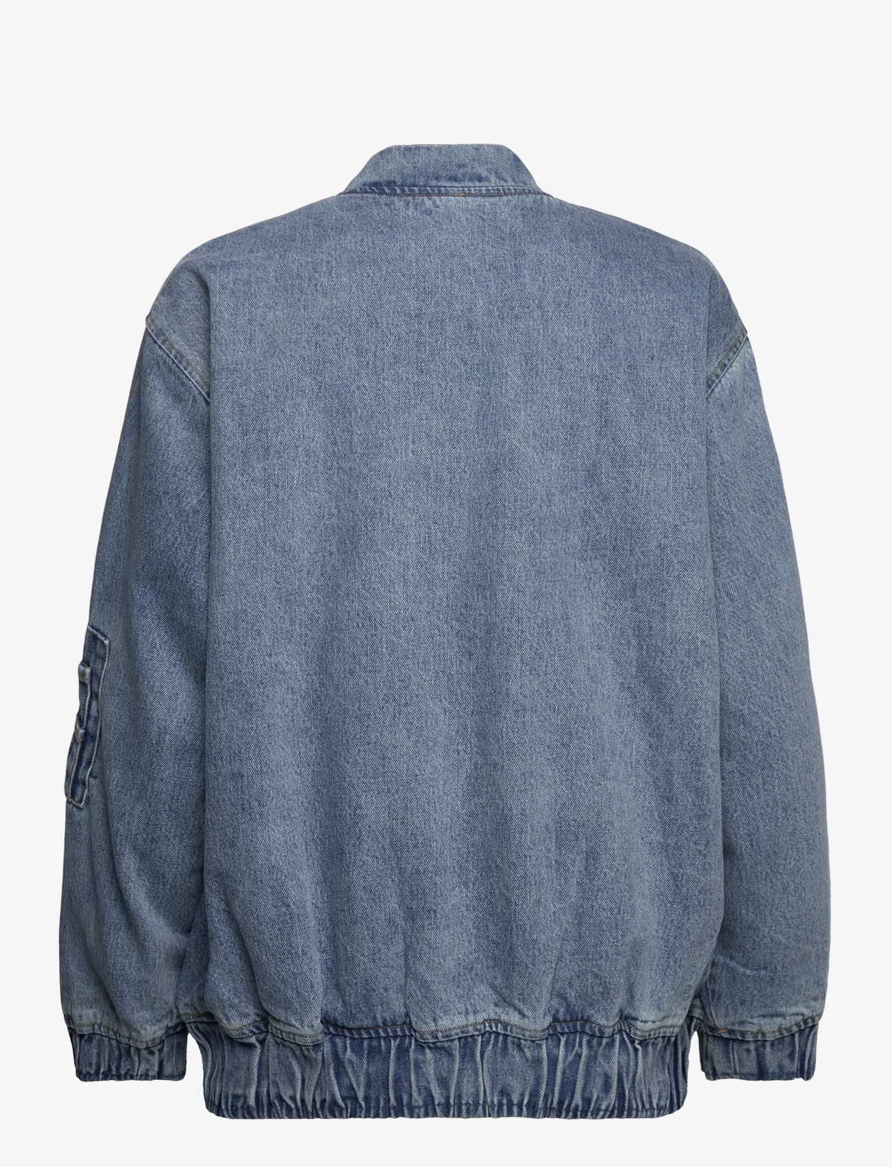 Mango - Denim bomber jacket - forårsjakker - open blue - 1