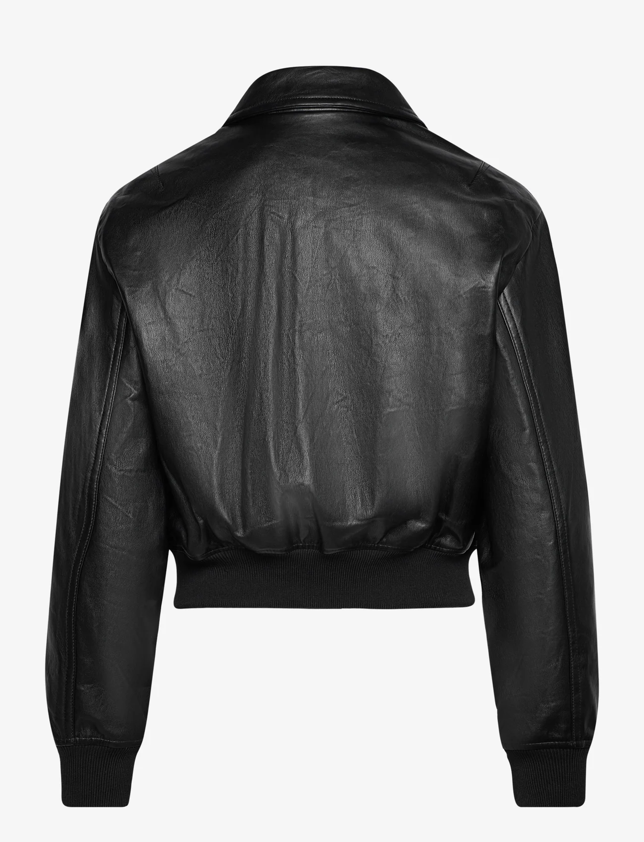 Mango - Vintage leather-effect jacket - nahkatakit - black - 1