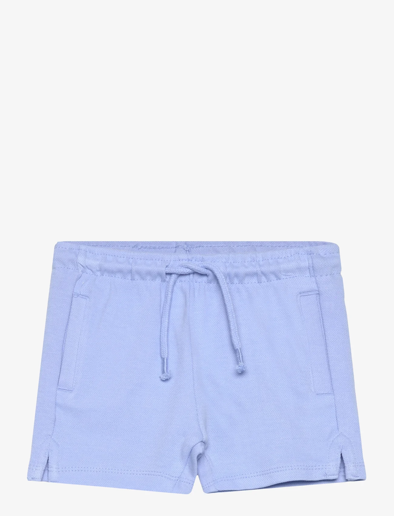 Mango - Cotton shorts with elastic waist - sweatshorts - lt-pastel blue - 0
