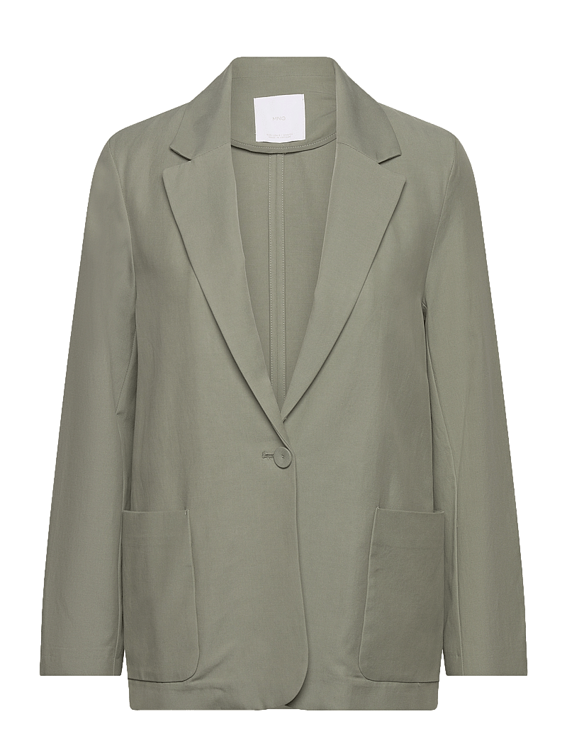 Mango - Pockets suit blazer - einreihige blazer - green - 1