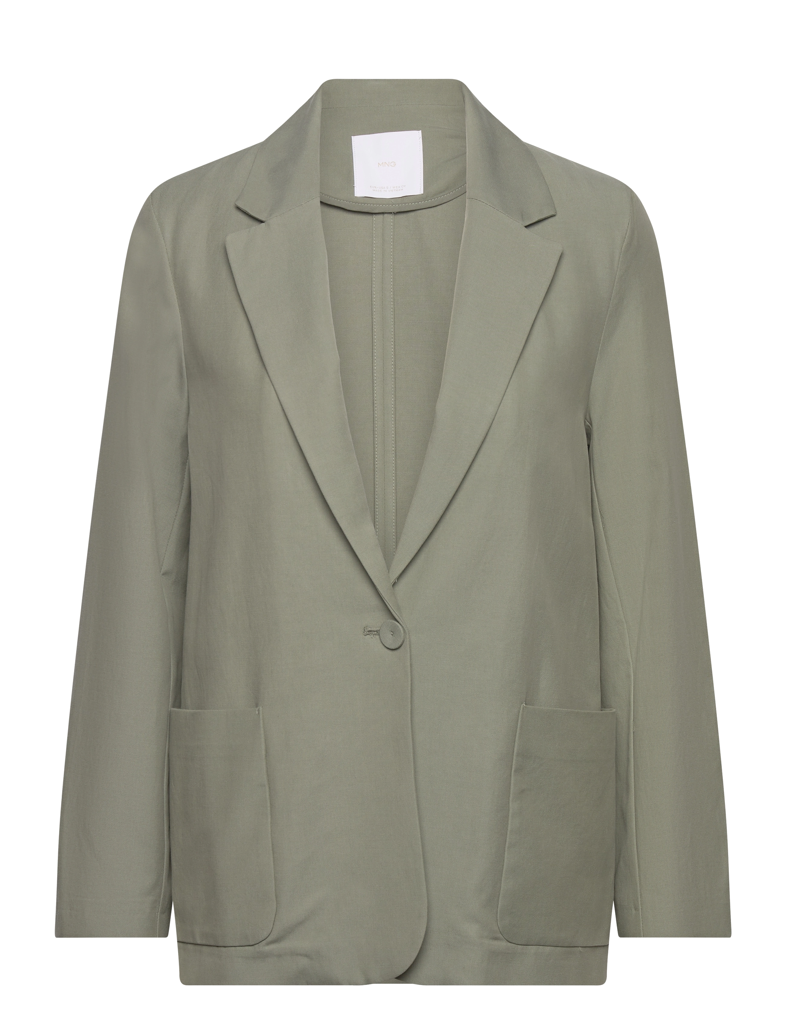 Mango Pockets suit blazer - Enkeltradede blazere - GREEN / green