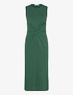 Knotted cotton dress - GREEN