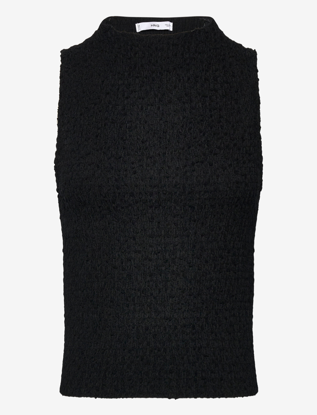 Mango - Ruched-texture top - madalaimad hinnad - black - 0