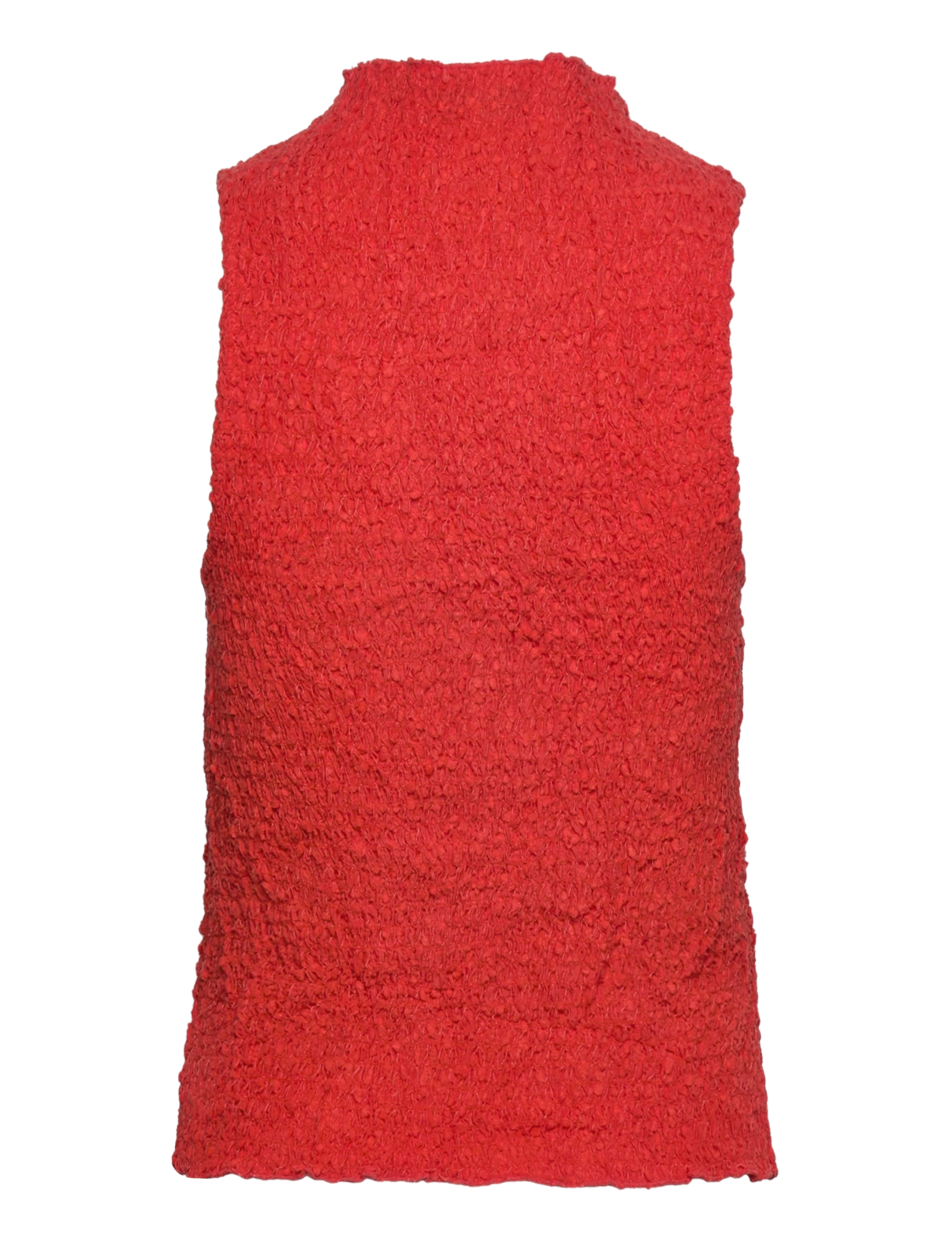 Mango - Ruched-texture top - linnen - bright red - 2