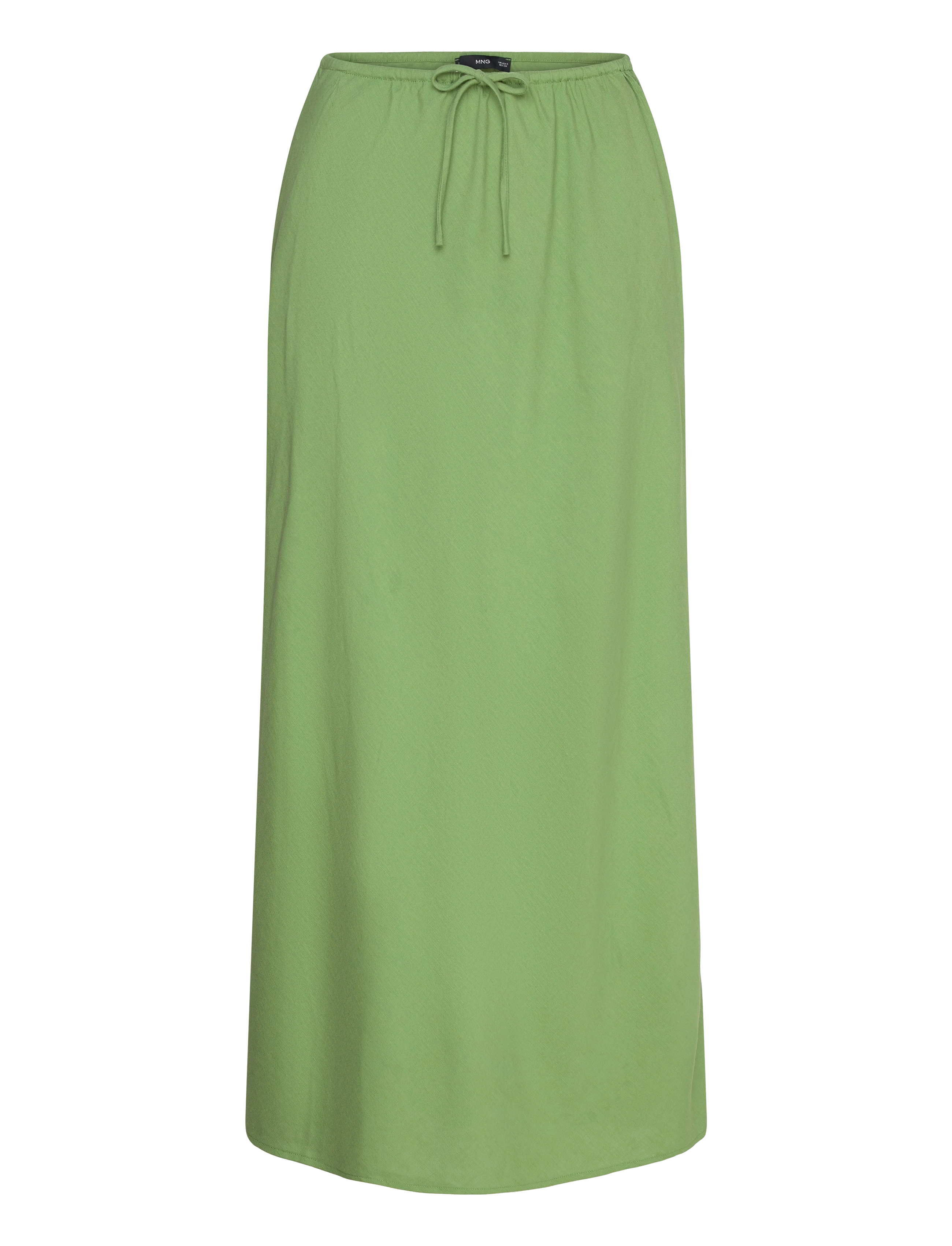 MANGO Long Rock With Adjustable Bow Grün - S - Damen