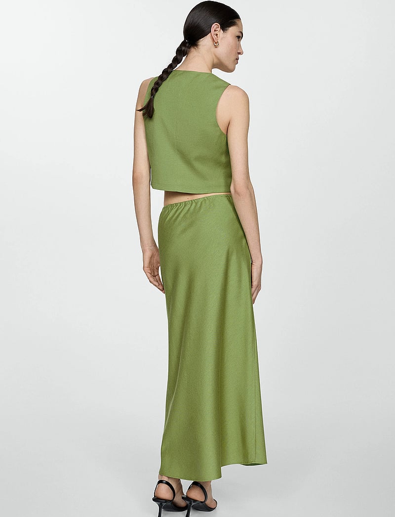 Mango - Long skirt with adjustable bow - maxi röcke - green - 3
