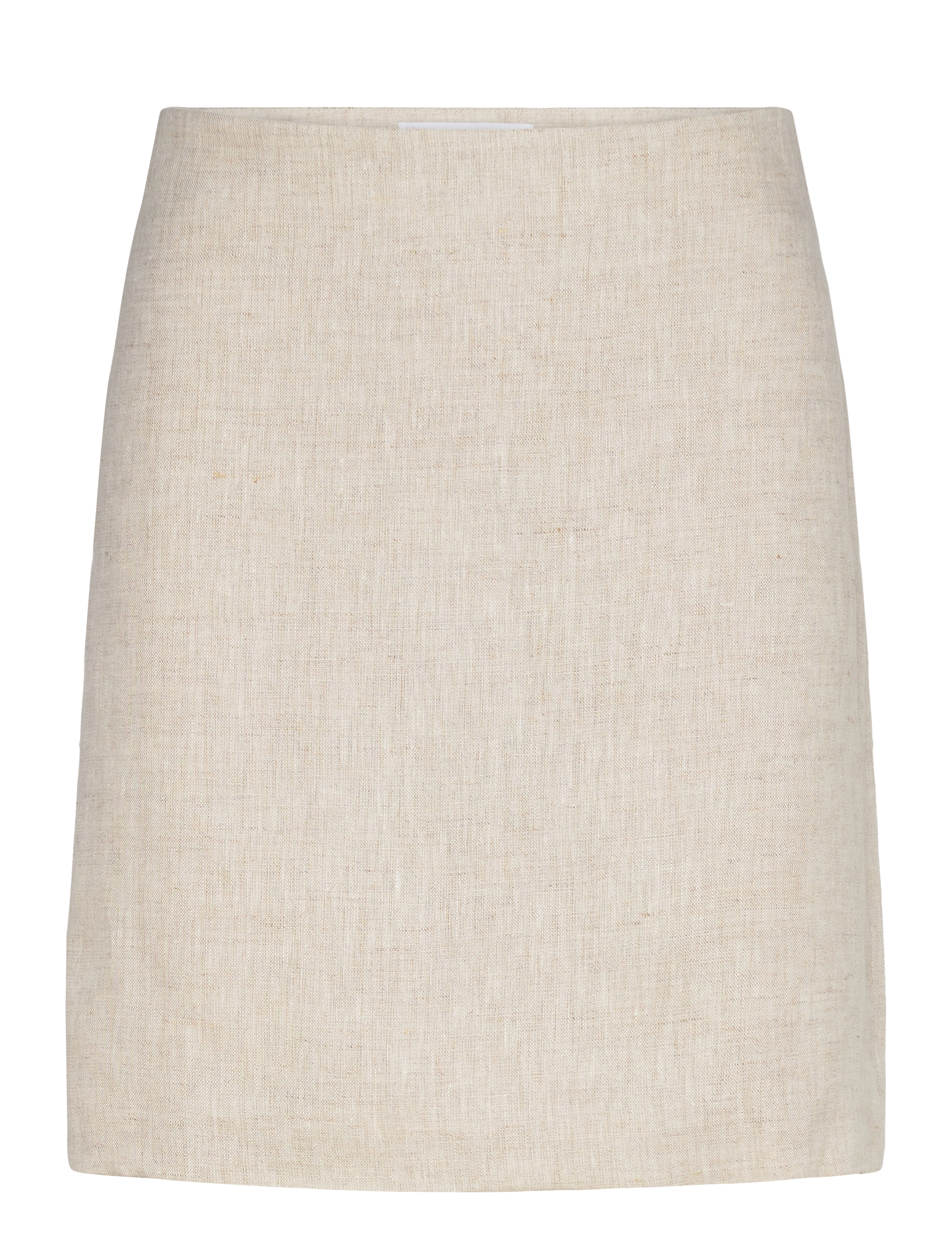 Mango 100% linen skirt - Miniseelikud - LT PASTEL GREY / cream
