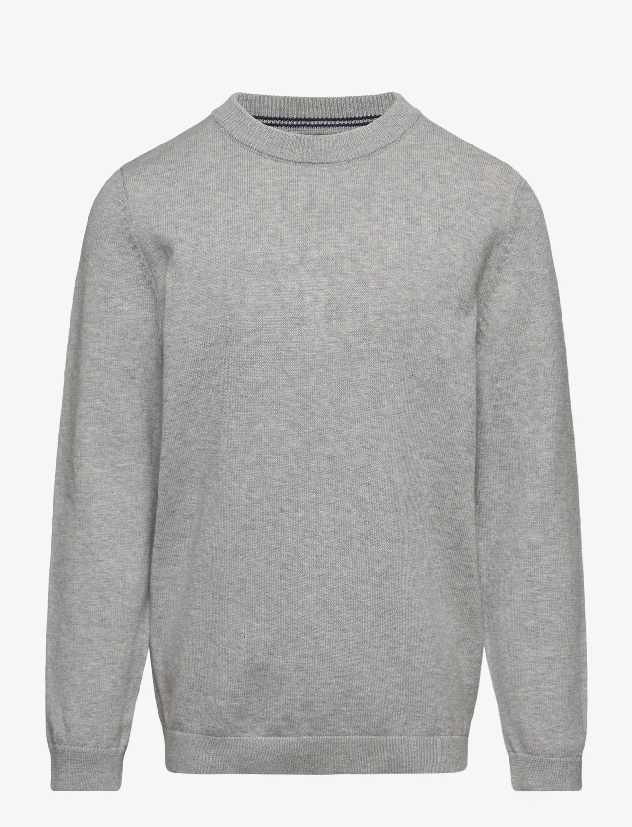 Mango - Knit cotton sweater - sweatshirts - medium grey - 0
