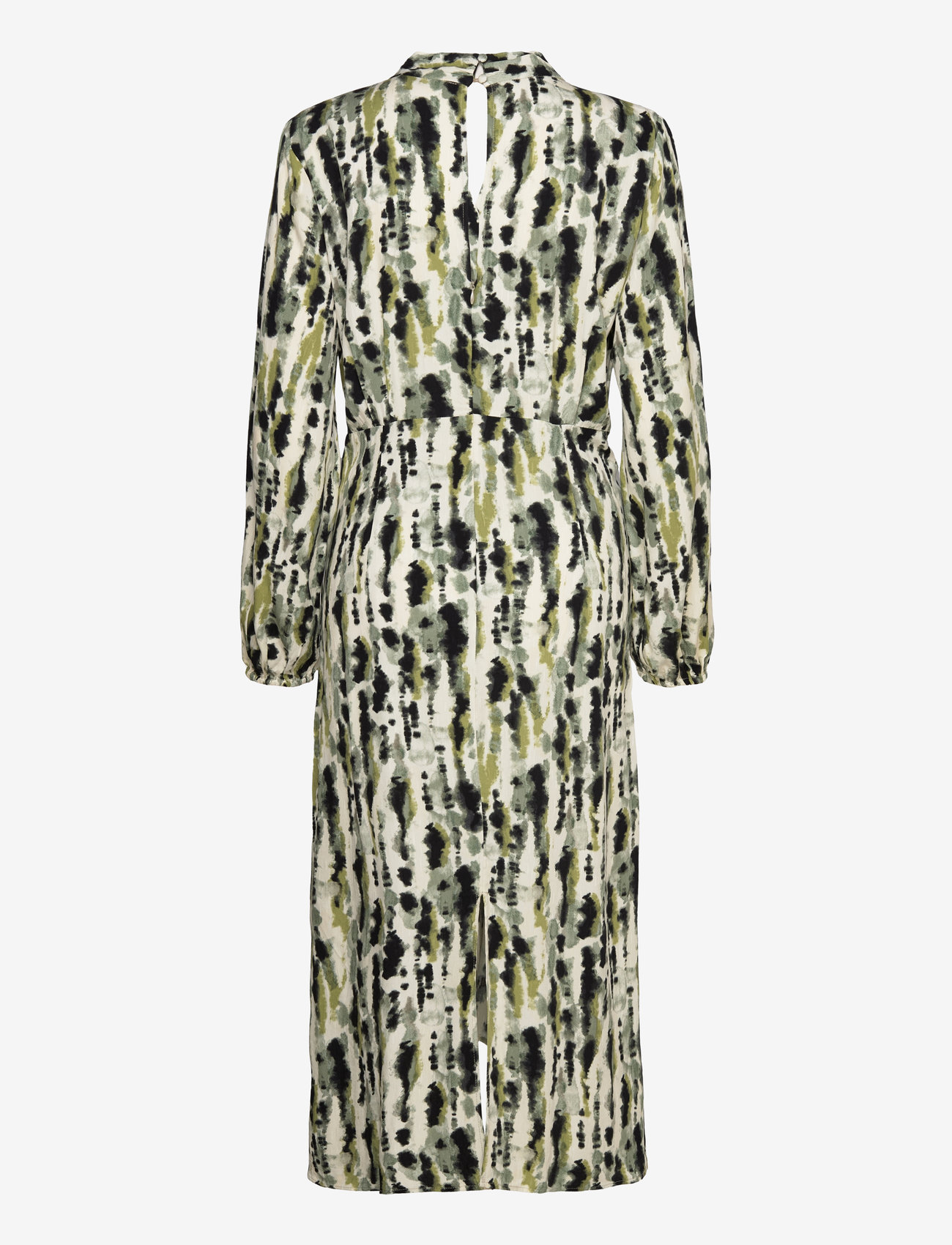 Mango - Printed dress with ruffled detail - midi kjoler - light beige - 2