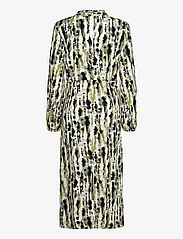 Mango - Printed dress with ruffled detail - midiklänningar - light beige - 1