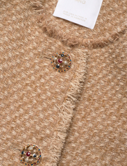 Mango - Tweed jacket with jewel buttons - light beige - 4
