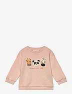 Embroidered drawing sweatshirt - PINK