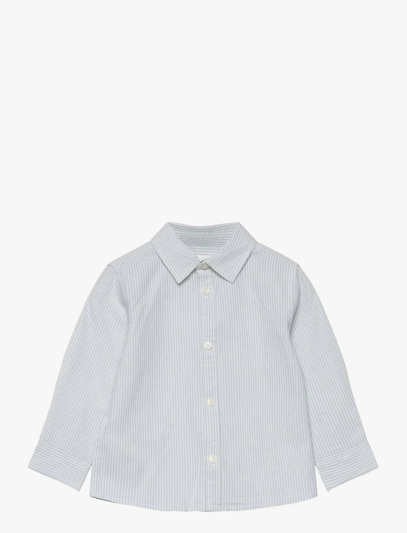 Mango - Oxford cotton shirt - langermede skjorter - green - 0