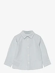 Mango - Oxford cotton shirt - långärmade skjortor - green - 0