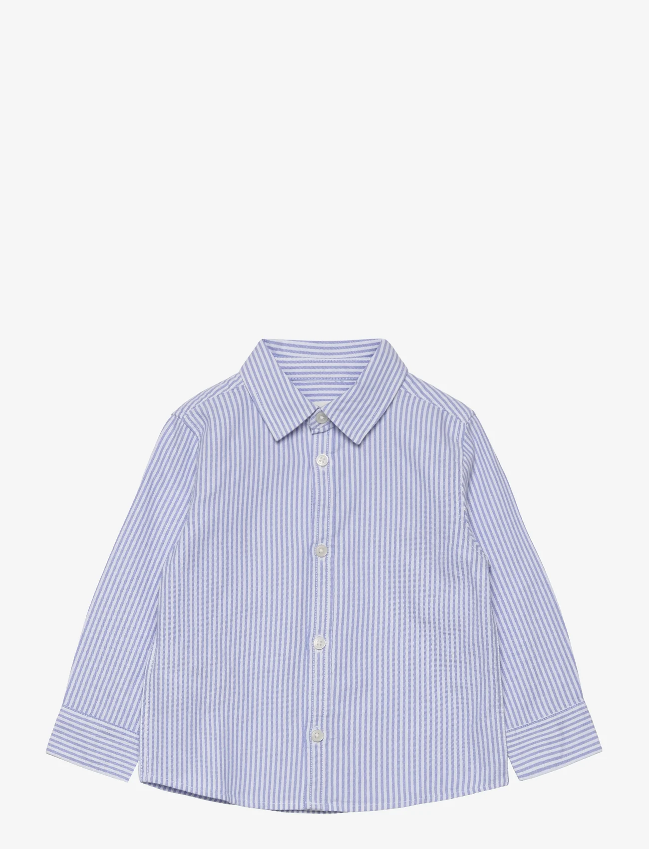 Mango - Oxford cotton shirt - langermede skjorter - medium blue - 0