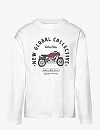 Long-sleeved t-shirt with message - NATURAL WHITE