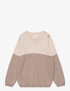 Contrasting knit sweater, Mango