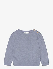 Mango - Knit cotton sweater - gensere - medium blue - 0