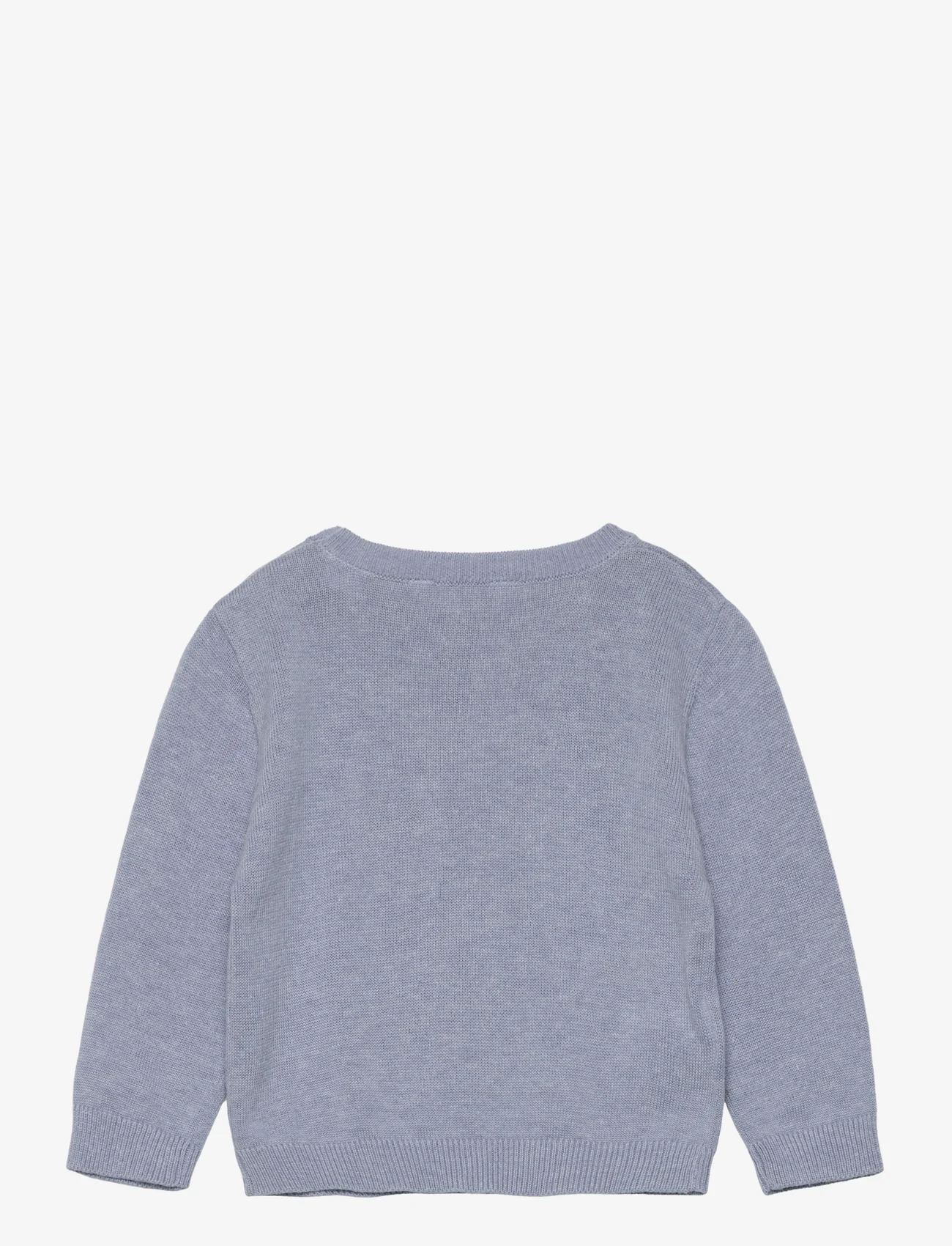 Mango - Knit cotton sweater - trøjer - medium blue - 1