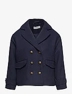 Double-breasted coat - NAVY