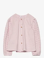 Embroidered blouse - LT-PASTEL PURPLE