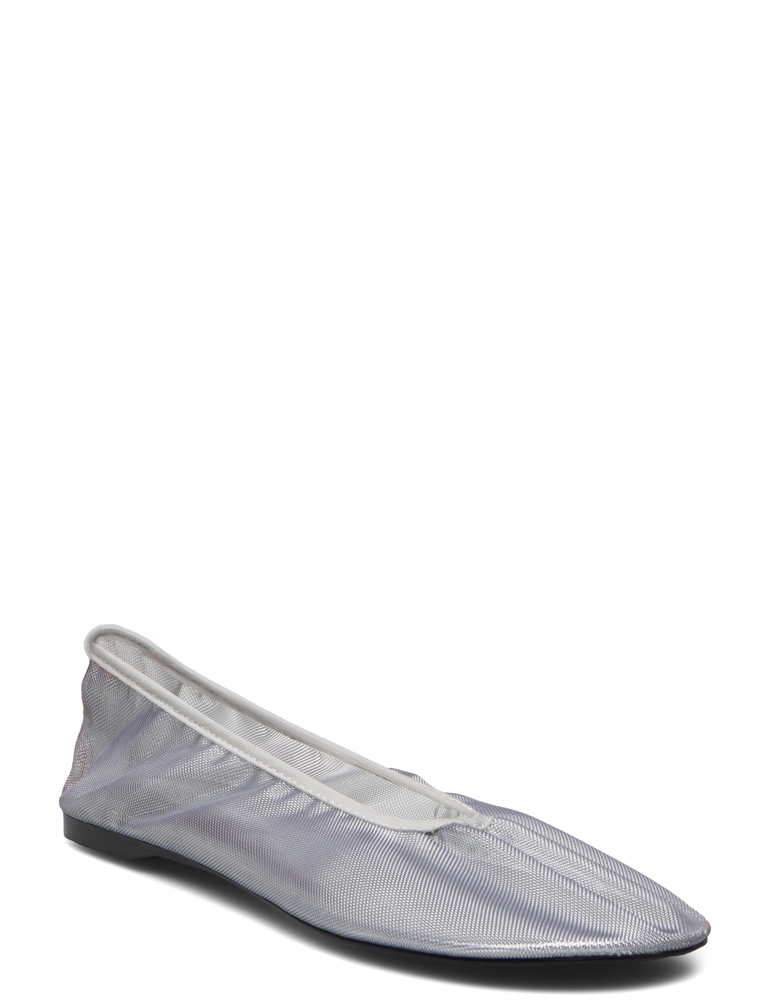 MANGO Semi-Transparent Mesh Ballet Flats Silber - 36 - Damen