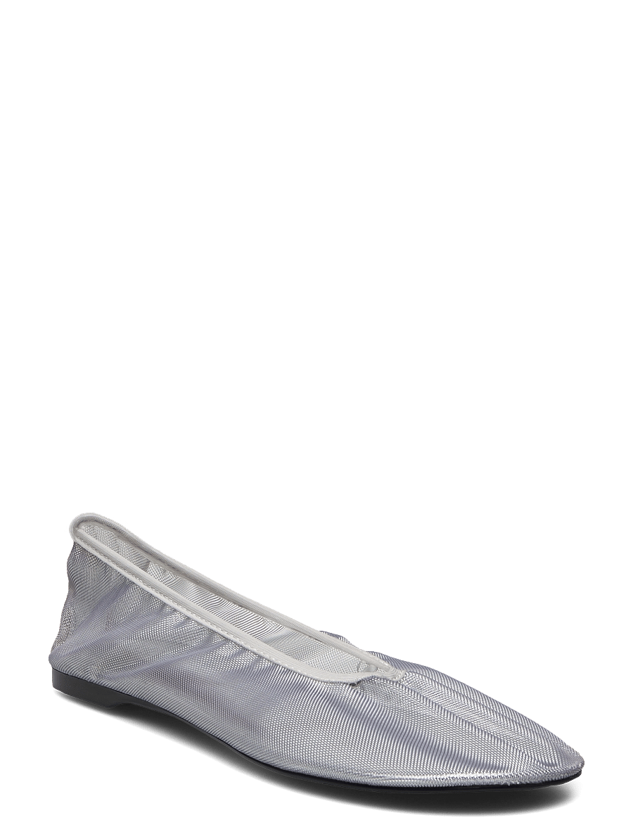 Mango - Semi-transparent mesh ballet flats - særlige begivenheder - silver - 1