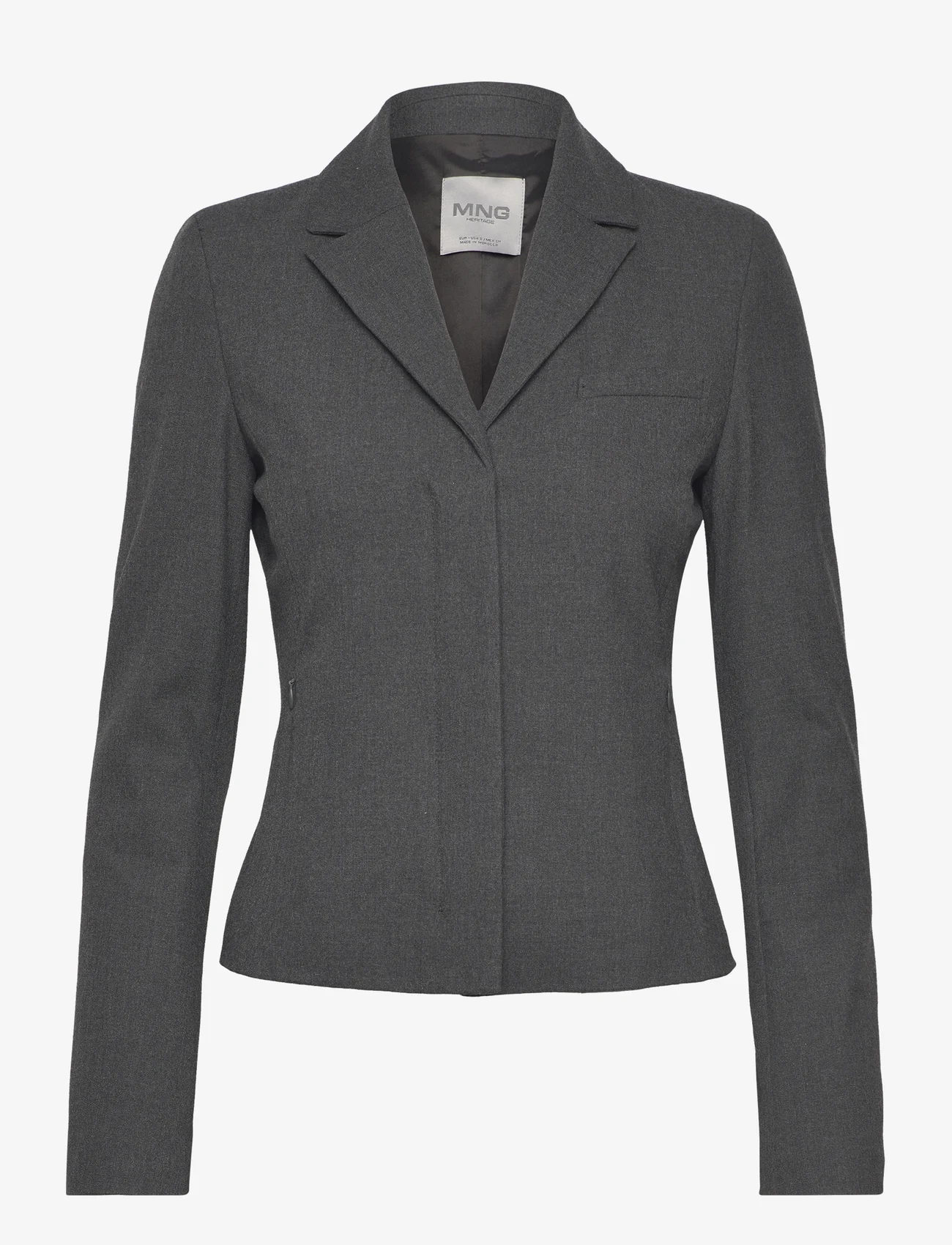 Mango - Fitted zipper jacket - festkläder till outletpriser - lt pastel grey - 0