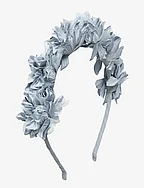 Headband with embossed flowers - MEDIUM BLUE