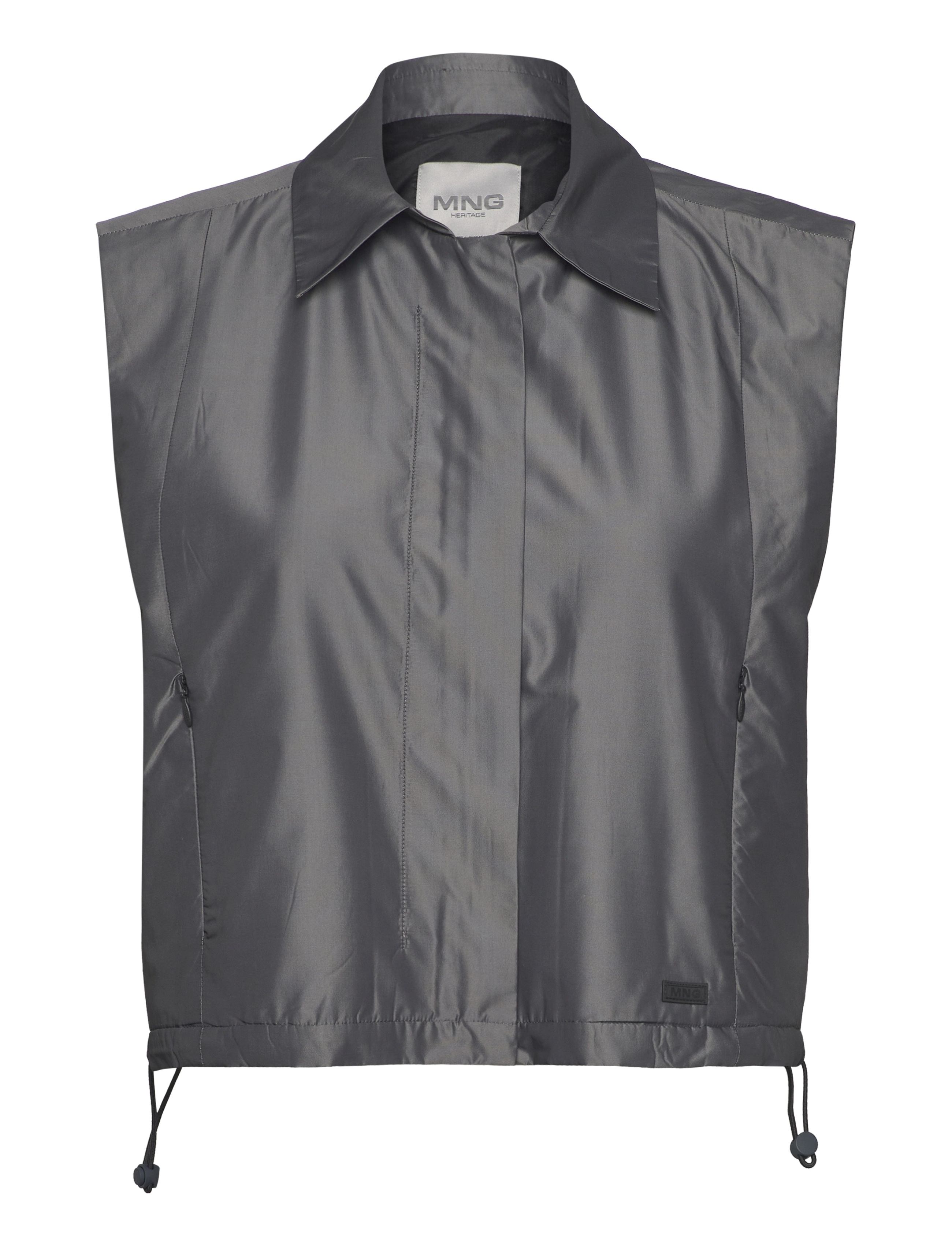 MANGO Parachute Vest Grau - S - Damen