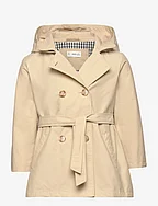 Double-button trench coat - LT PASTEL BROWN