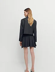 Mango - Wool mini-skirt with asymmetrical hem - minihameet - grey - 3