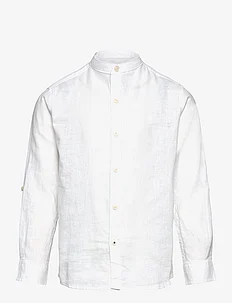 Regular-fit Mao-collar linen shirt, Mango