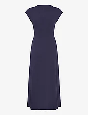 Mango - V-neck cotton dress - midi kjoler - navy - 2