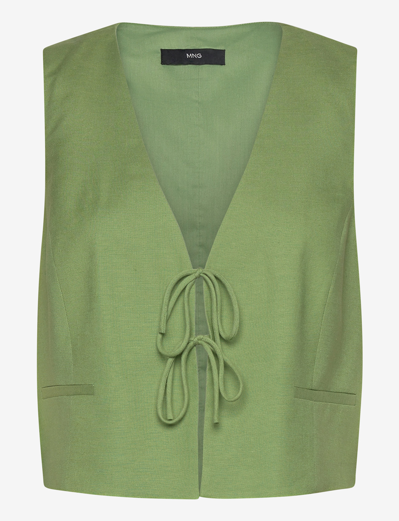 Mango - Gilet with tie closure - Ärmlösa kavajer - green - 0