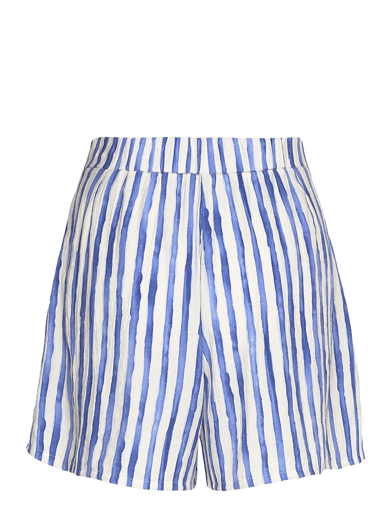Mango - Striped high-waisted shorts - paperbag shorts - natural white - 2