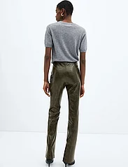 Mango - Flare pants with animal print effect - festklær til outlet-priser - beige - khaki - 3