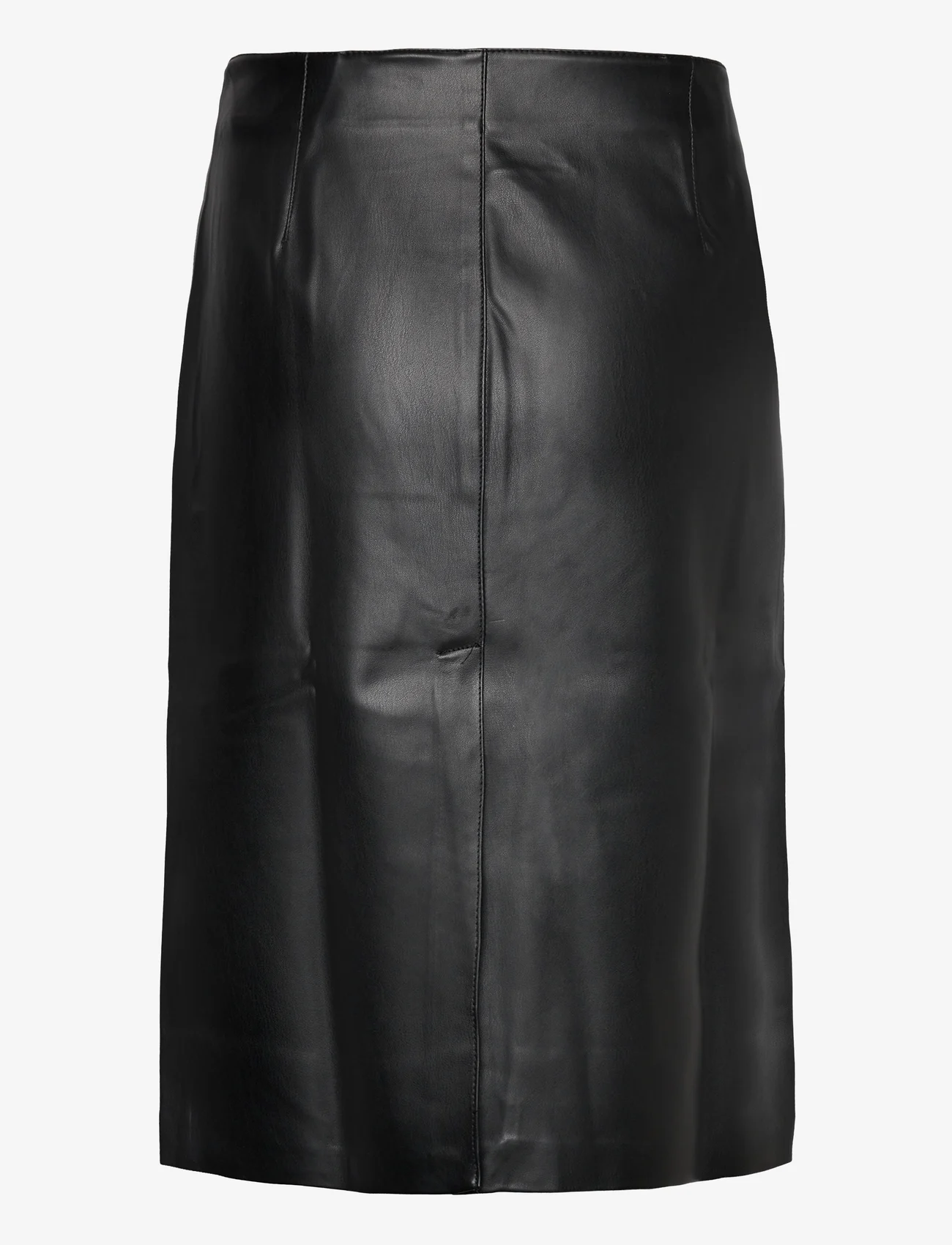 Mango - Faux-leather pencil skirt - laveste priser - black - 1