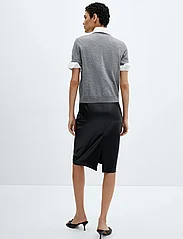 Mango - Faux-leather pencil skirt - laveste priser - black - 3