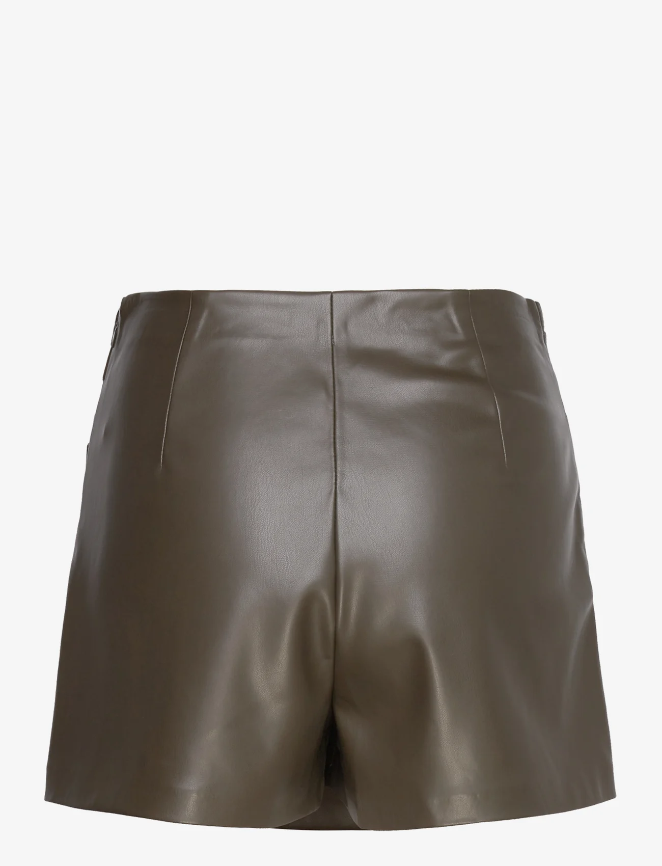 Mango - Leather-effect culottes - laveste priser - beige - khaki - 1