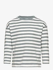 Mango - Striped long sleeves t-shirt - langermede t-skjorter - green - 0