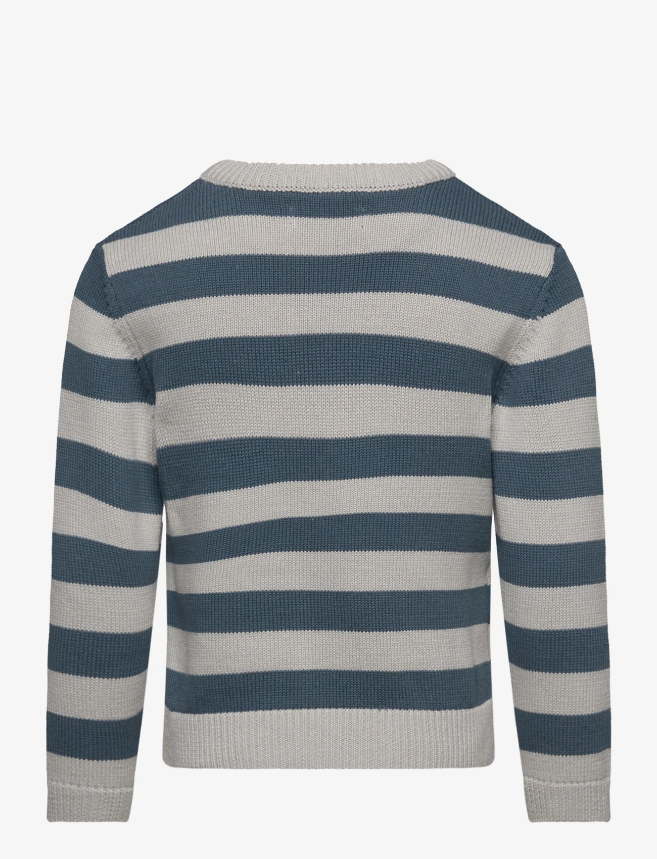 Mango - Striped knit sweater - gensere - dark blue - 1
