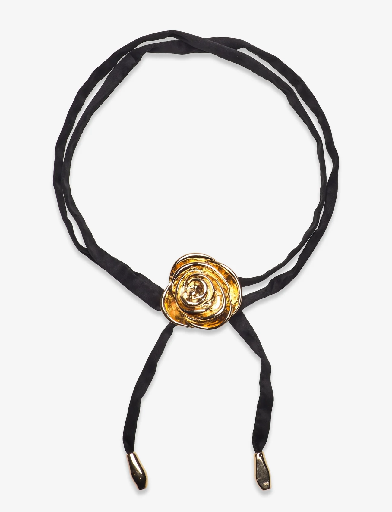 Mango - Flower choker necklace - festkläder till outletpriser - gold - 0