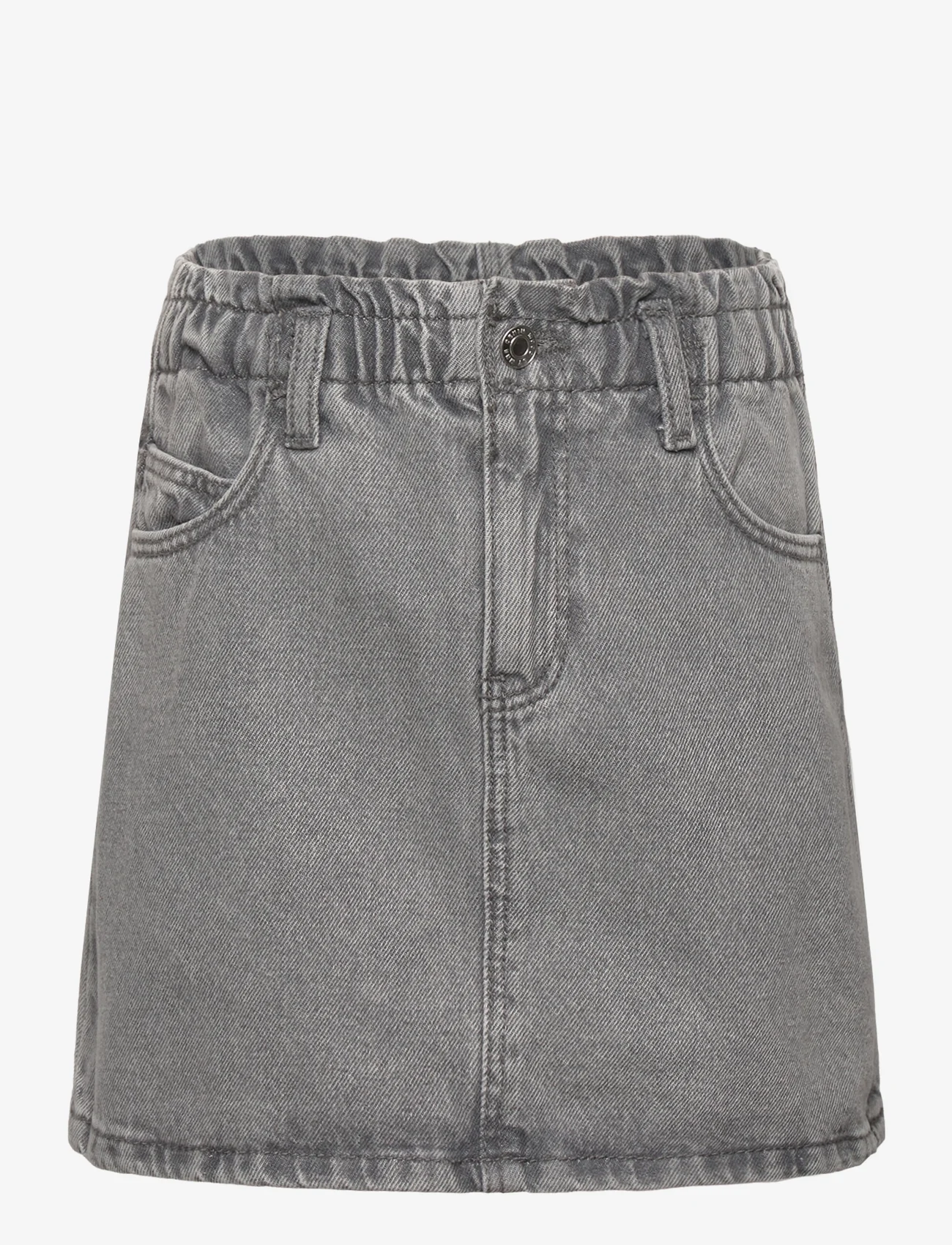 Mango - Paperbag denim skirt - farkkuhameet - open grey - 0